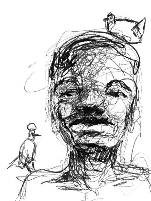 بدون عنوان — 2023 · عمل رقمي · 30×42 cm