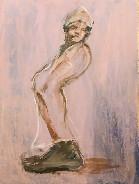 أن تكون حجازيًا — 2025 · ألوان زيتية على قماش · 40×50 cm