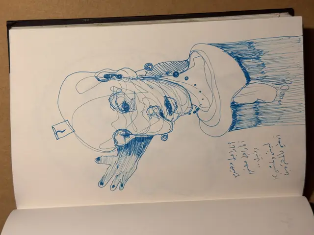 بدون عنوان — 2024 · قلم حبر جاف على ورق · 15×20 cm
