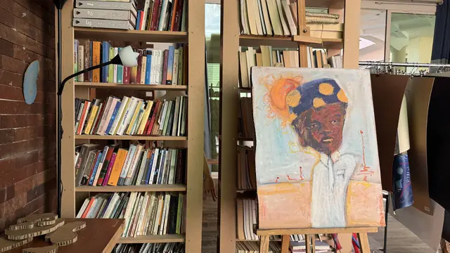 أحمد — 2026 · باستيل زيتي على ورق · 600×100 cm