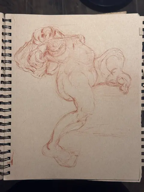 بدون عنوان — 2021 · قلم رصاص على ورق · 15×20 cm