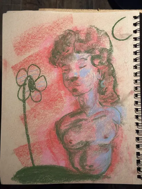 بدون عنوان — 2022 · باستيل ناعم على ورق · 20×30 cm