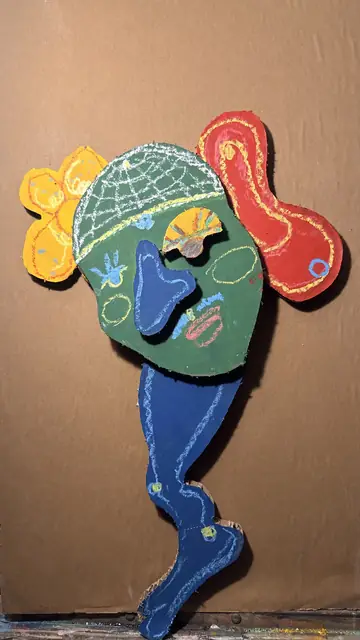 بدون عنوان — 2026 · باستيل زيتي على كرتون · 40×30 cm